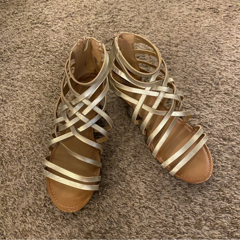 Women’s Gold Gladiator Sandals